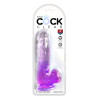 King Cock Clear Color Dildo med Sugekop og Testikler