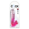 King Cock Clear Color Dildo med Sugekop og Testikler