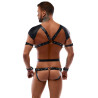 Svenjoyment Bondage Bodysuit Harness med 4 Manchetter