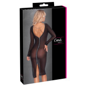 Cottelli Langærmet Gennemsigtig Kjole med Lynlås Bagpå