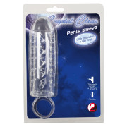Crystal Clear Penis Sleeve med Knopper og Testikelring