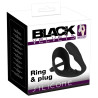 Black Velvets Silikone Testikel Penisring og Anal Plug