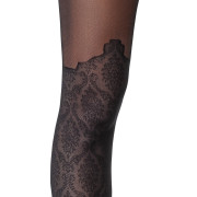 Cottelli Bundløse Strømpebukser med Vævet Trussemønster