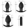 Black Velvets Vibrerende Anal Training Silikone Buttplug Sæt