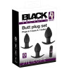 Black Velvets Vibrerende Anal Training Silikone Buttplug Sæt