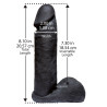Vac-U-Lock CodeBlack Realistisk Dildo med Testikler