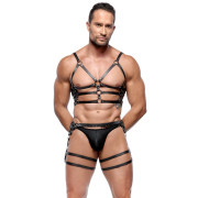 Zado Harness Læder Rem Sæt til Mænd