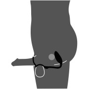 Rebel Cock and Ball Ring med Fjernbetjen Vibrerende Buttplug