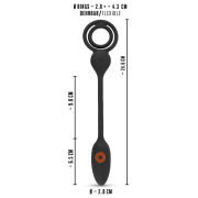 Rebel Cock and Ball Ring med Fjernbetjen Vibrerende Buttplug