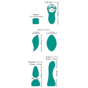 Couples Choice Opladelig Vibrator med 4 Silikone Hoveder