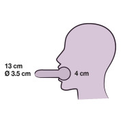 Zado Læder Hovedseletøj med Dildo Gag