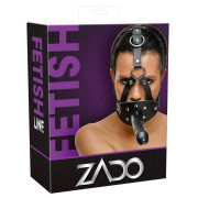 Zado Læder Hovedseletøj med Dildo Gag