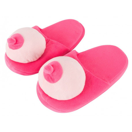 Pink Plys Hjemmesko med Bryster