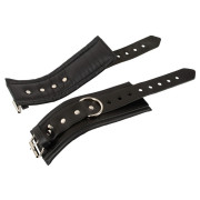 Zado Brede Læder Håndjern Manchetter