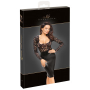 Noir Handmade Blondekjole med Wetlook Nederdel