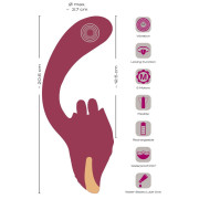 Javida Rabbit Vibrator med Klitoris Slikke Funktion