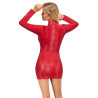 Cottelli Rød Minikjole med Lange Ærmer i Slangeskinds Look
