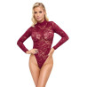 Cottelli Bordeaux Blonde Bodystocking med Lukning i Skridtet 