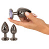Anos Metal Buttplug Sæt med Spiralriller