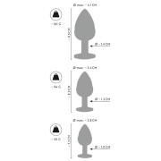 Anos Metal Buttplug Sæt med Spiralriller