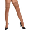 Cottelli Hudfarvede Selvsiddende Strømper med Bred Blondekant