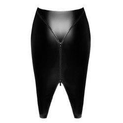 Noir Handmade Lang Wetlook Nederdel