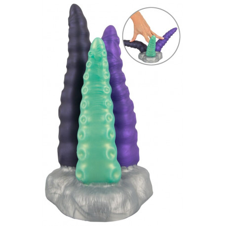 Beasty Cock Triple Tentacle Monster Silikone Dildo