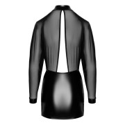 Noir Handmade Stram Kjole med Gennemsigtig Tyltop