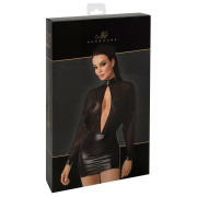 Noir Handmade Stram Kjole med Gennemsigtig Tyltop