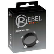 Rebel Cock Ring Silikone Penisring med Nitter