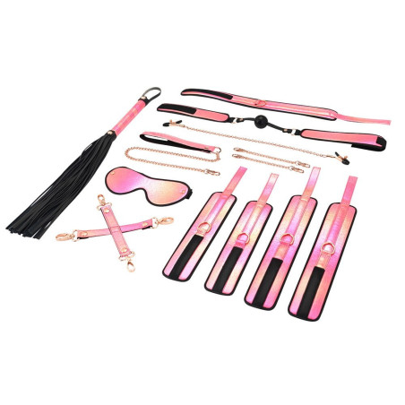 Vivid Sakura Bondage Sæt i Pink Metallic Look