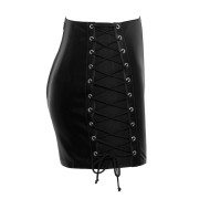 Zado Læder Nederdel med Snøre