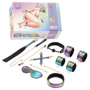 Vivid Niji Bondage Sæt i Glossy RainbowMetallic Look