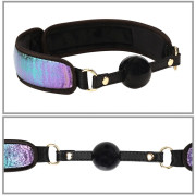 Vivid Niji Bondage Sæt i Glossy RainbowMetallic Look