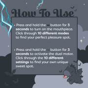 Unihorn Wild Spirit Enhjørning Tunge Vibrator