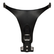 Zado Læder G-Streng med 2 Latex Dildoer