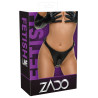 Zado Læder G-Streng med 2 Latex Dildoer