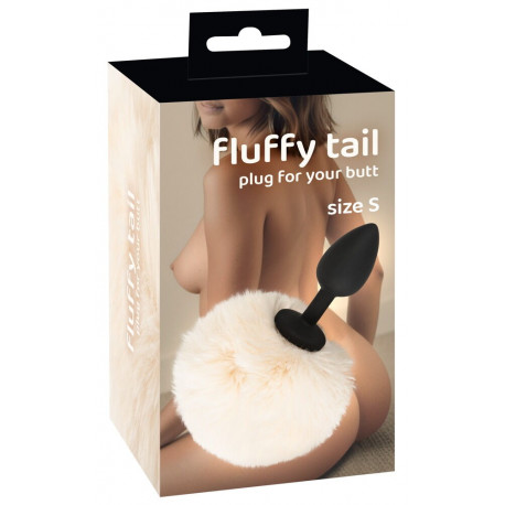 Fluffy Tail Bunny Play Silikone Anal Plug Small