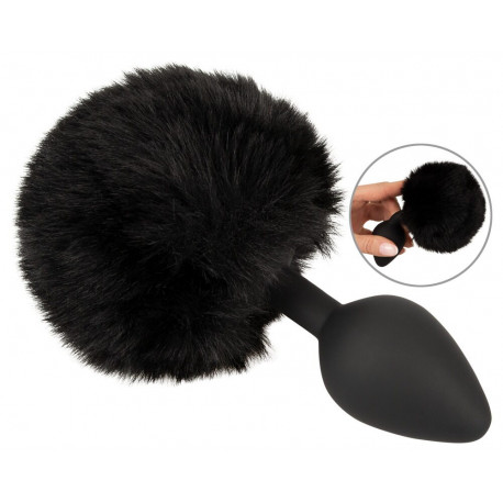 Fluffy Tail Bunny Play Silikone Anal Plug Medium
