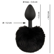 Fluffy Tail Bunny Play Silikone Anal Plug Medium