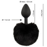 Fluffy Tail Bunny Play Silikone Anal Plug Medium