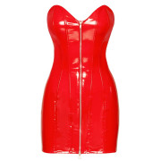 Black Level Stropløs Rød Lak Kjole