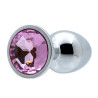 Metal Buttplug med Smykkesten