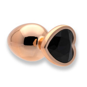 Sin Heart Jewel Guld Farvet Metal Butt Plug