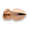 Sin Heart Jewel Guld Farvet Metal Butt Plug