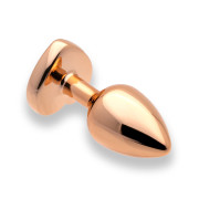 Sin Heart Jewel Guld Farvet Metal Butt Plug