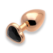 Sin Heart Jewel Guld Farvet Metal Butt Plug