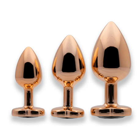 Sin Heart Jewel Guld Farvet Metal Butt Plug