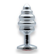 Sin Jewel Metal Butt Plug med Riller