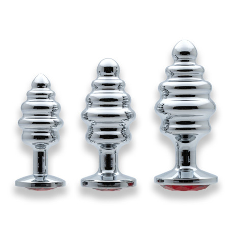 Sin Jewel Metal Butt Plug med Riller